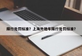 限行处罚标准？上海外地车限行处罚标准？