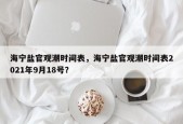 海宁盐官观潮时间表，海宁盐官观潮时间表2021年9月18号？