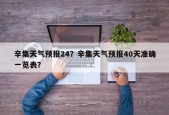 辛集天气预报24？辛集天气预报40天准确一览表？