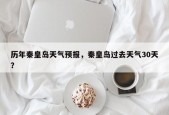 历年秦皇岛天气预报，秦皇岛过去天气30天？